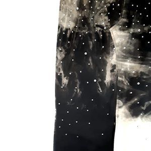 ❤️ Vintage Large Isabel D Diamond Tie Die Black & Brown Long Jean Skirt